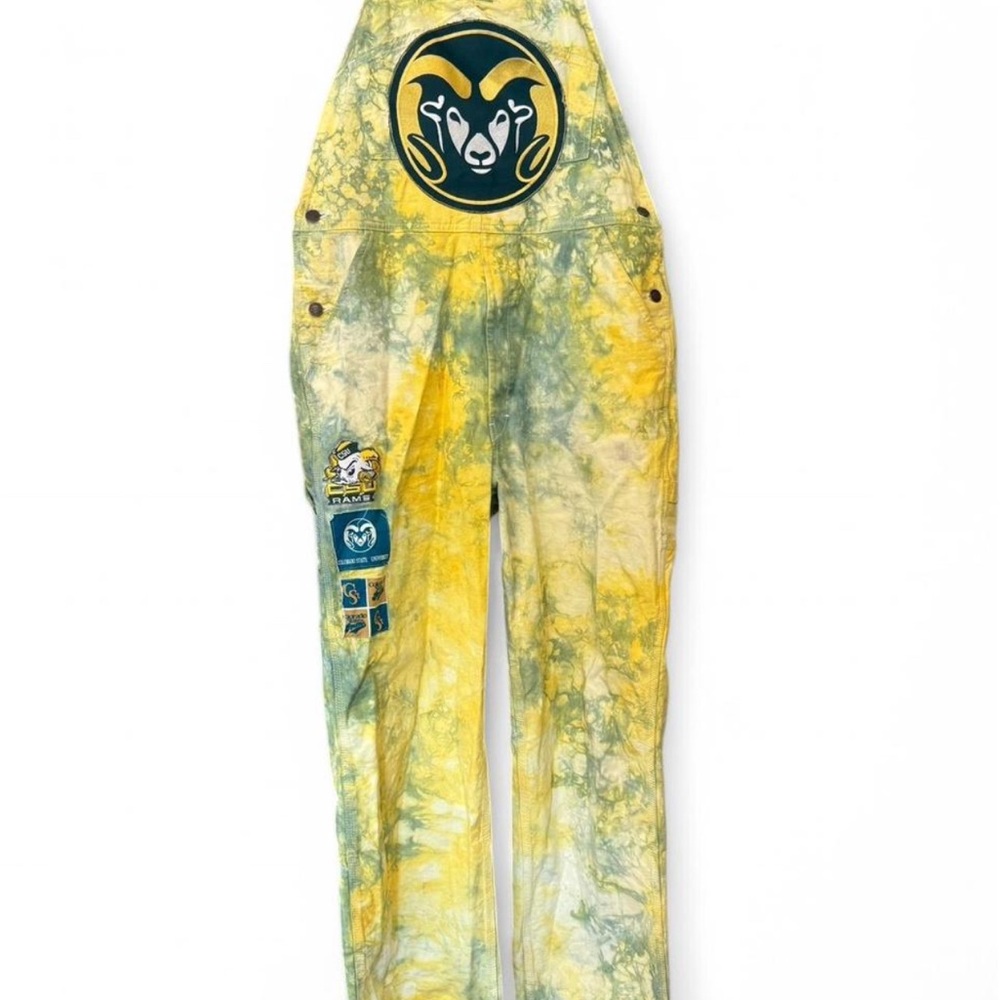 CUSTOM Men’s CSU Overalls- Colorado State University (Tie dyed)